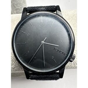 Komono The Winston Mens Watch New Battery 42MM 8.5"‎ Black Dial F5